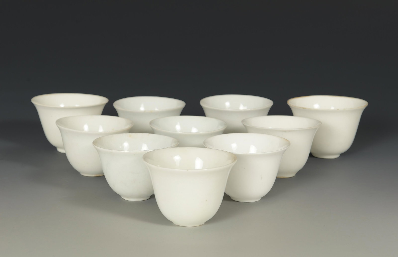 Group of 10 Chinese White Porcelain Cups, 17-18th Century (1 of 7)