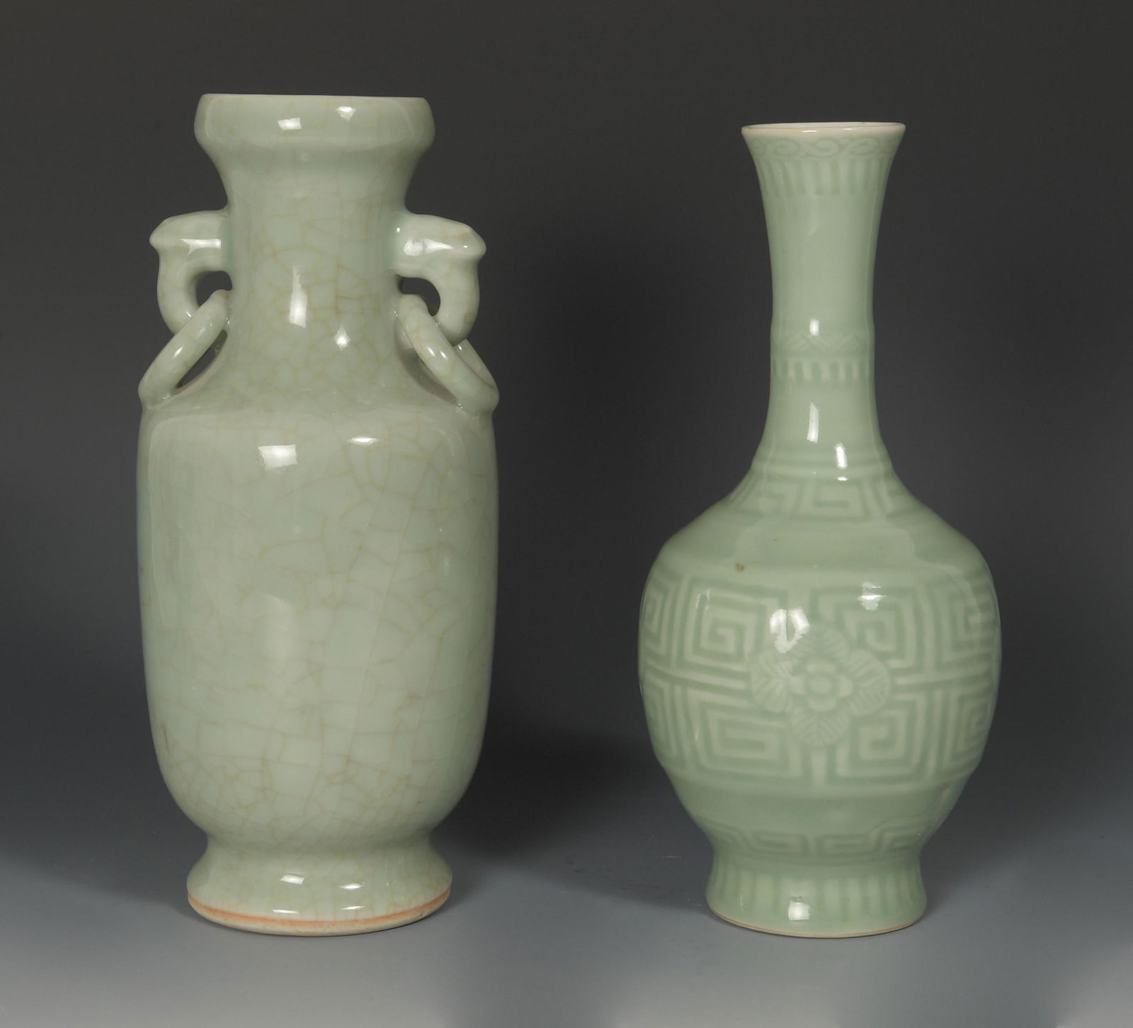 Two Chinese Celadon Vases, Republic Period (1 of 7)