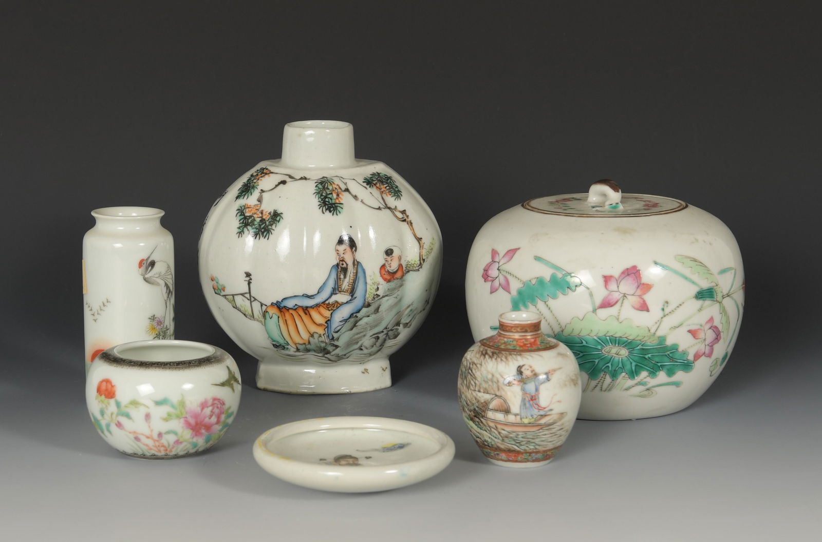 6 Chinese Famille Rose Porcelains, 19-early 20th Century (1 of 17)