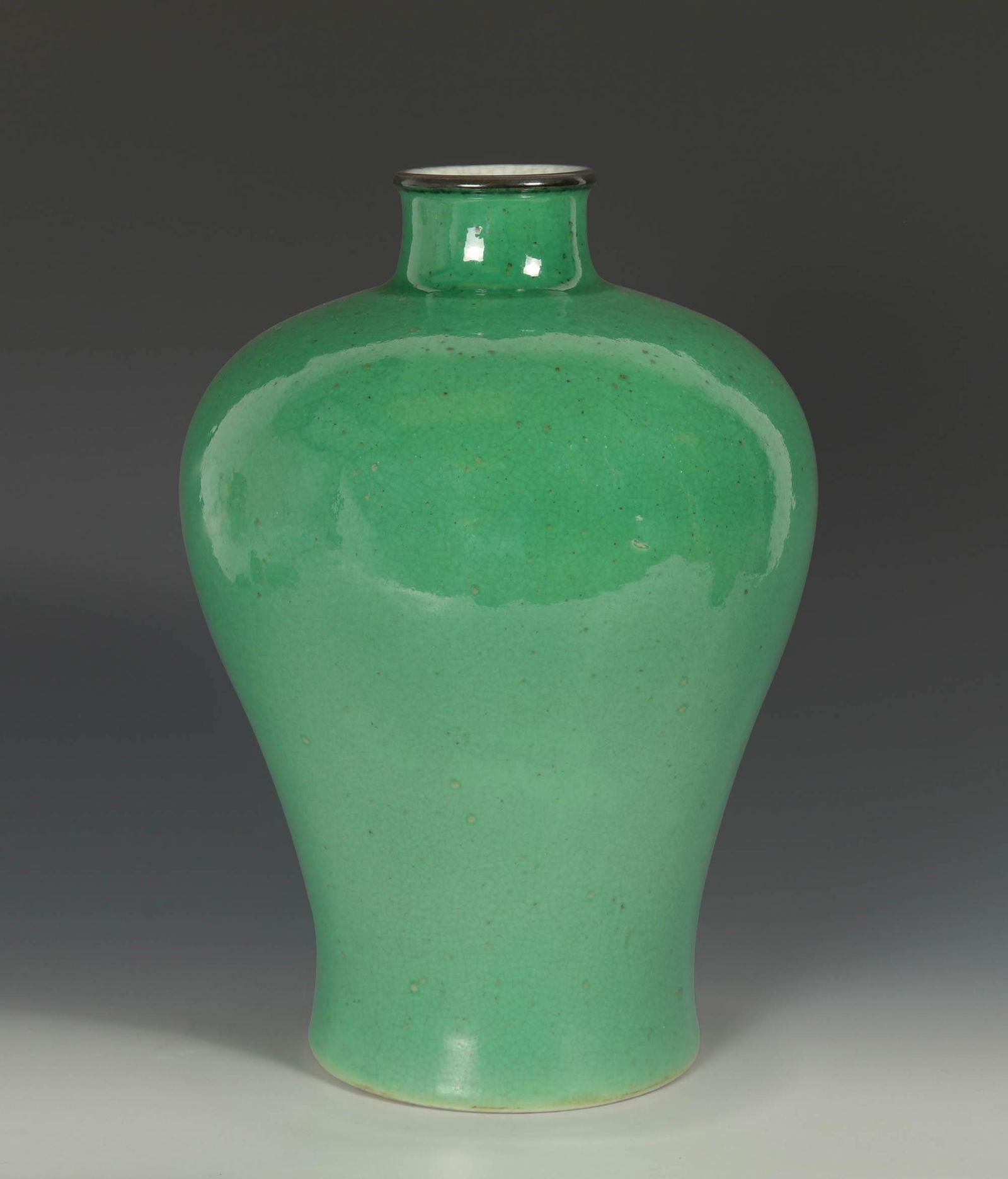 Chinese Green Glazed Meiping Vase, 19th Century (1 of 4)