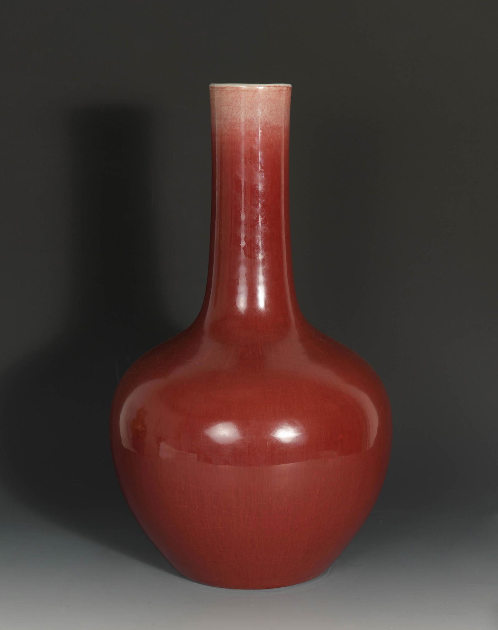 Chinese Red Glazed Tianqiu Vase, 19th Century (1 of 4)