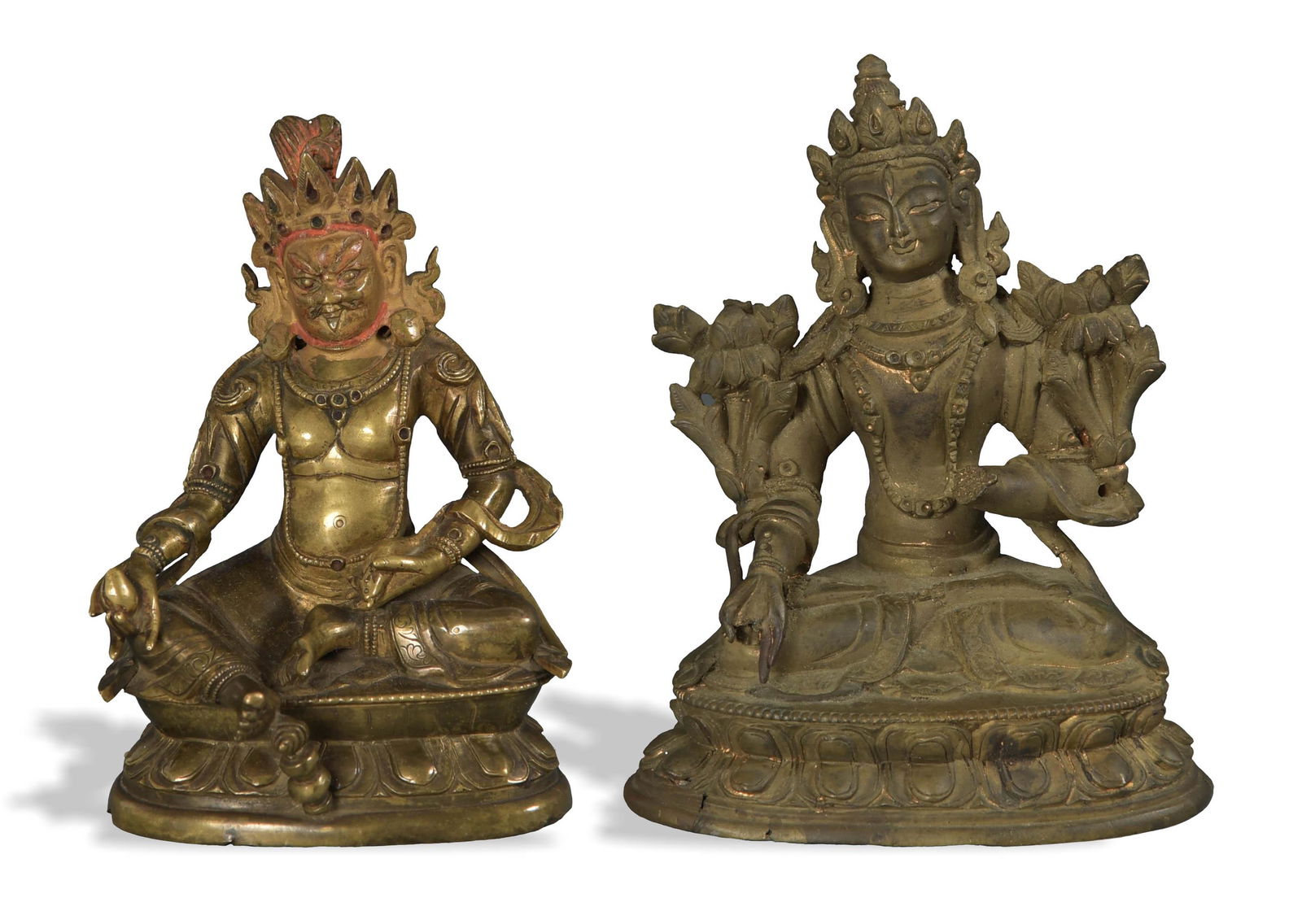 2 Chinese Bronze Buddhas, 18-19th Century (1 of 7)