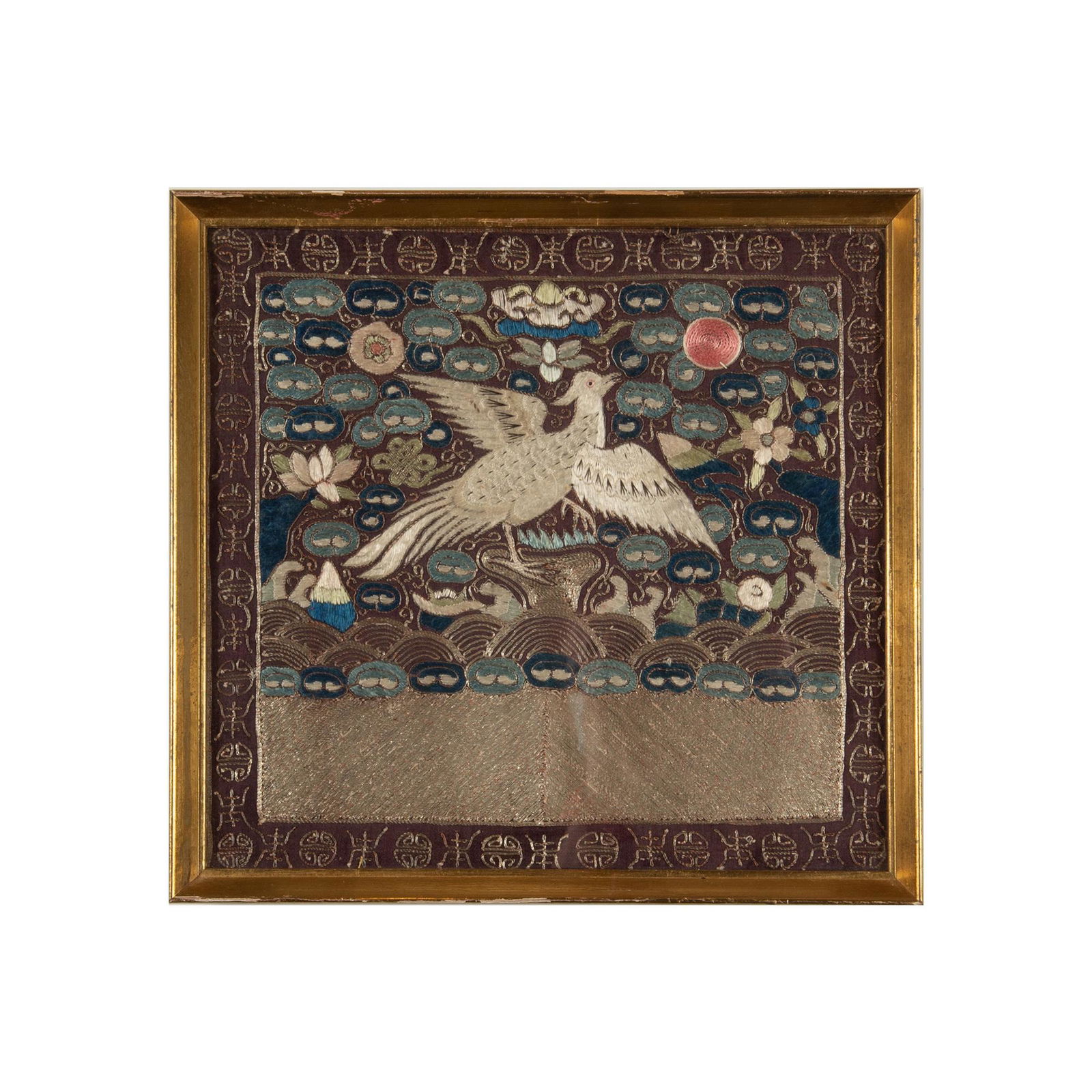 A Chinese embroidery ranking badge, 19th century (1 of 5)