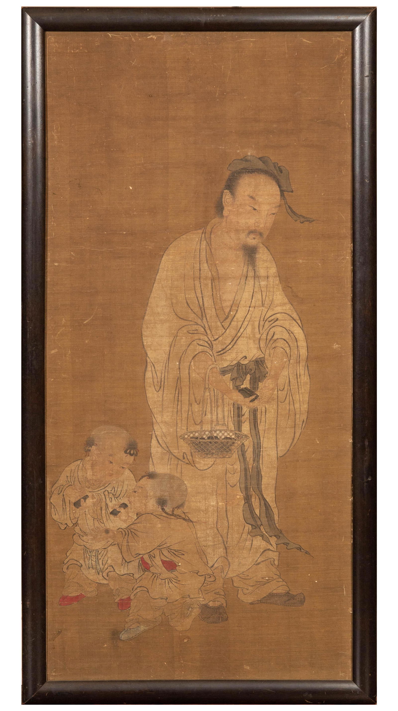 Unknown (Chinese), A painting of a scholar and children, 18th century or earlier (1 of 4)