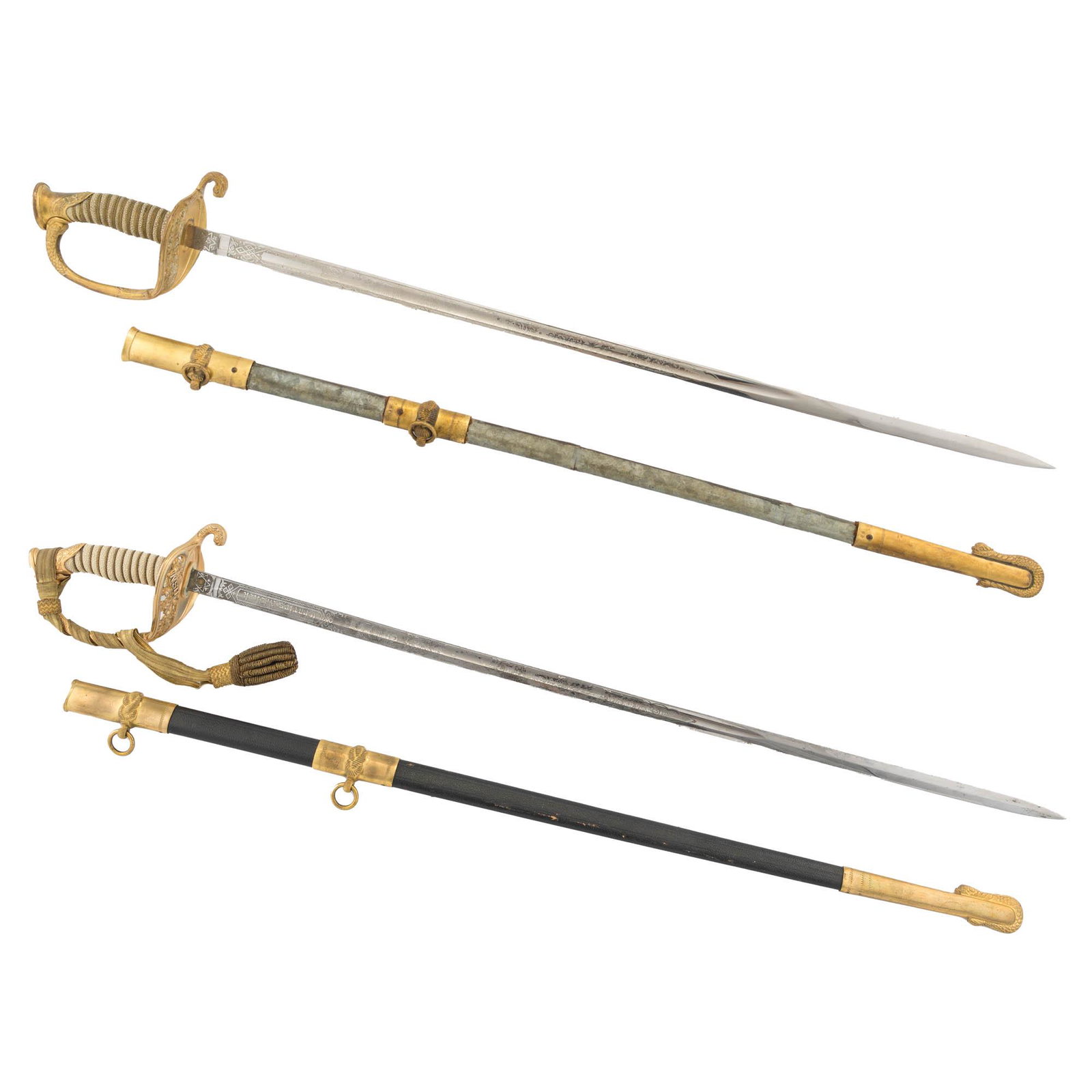 Two U.S. Naval Officer's swords, pre-World War II (1 of 17)