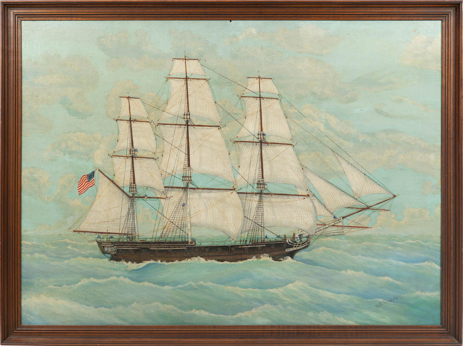 W. B. Robedee (American, active 20th century), American Ship (1 of 5)