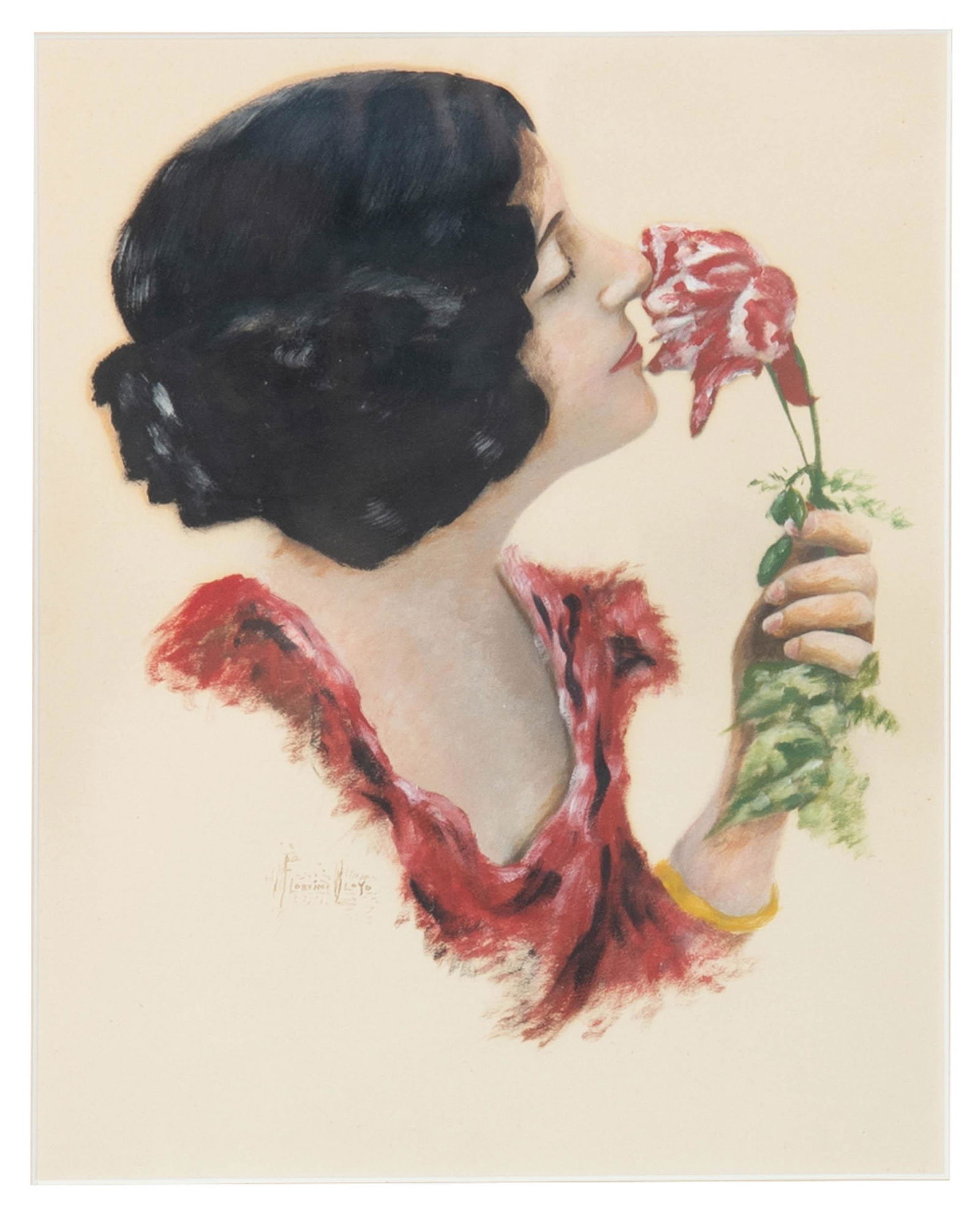 An illustration portrait of Florence Lloyd, Circa 1900 (1 of 4)