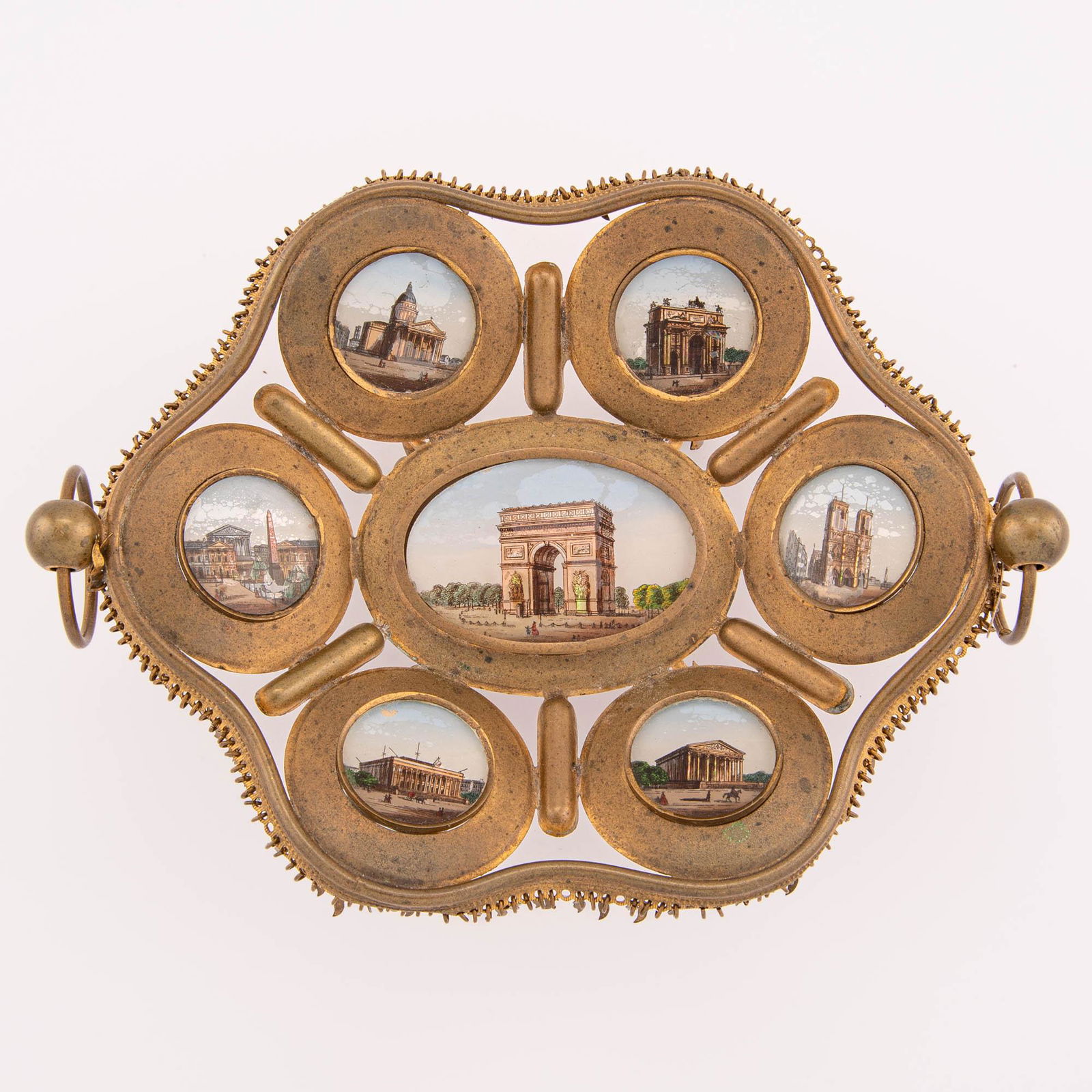 A painted copper Grand Tour tray, 19th century (1 of 6)