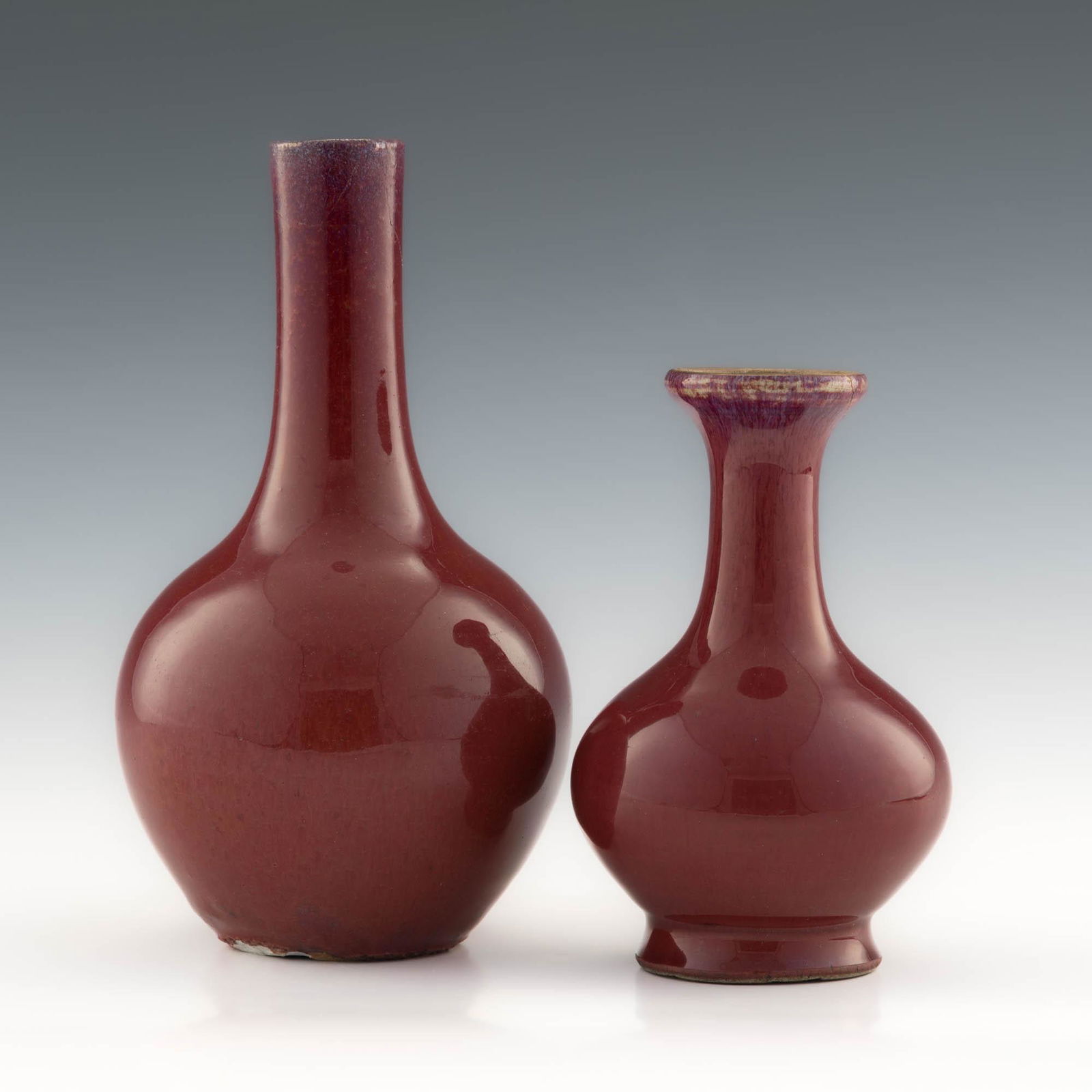 Two Chinese flambe-glazed vases, early 19th century (1 of 5)