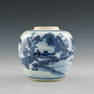 A Chinese blue and white jar, 18th century