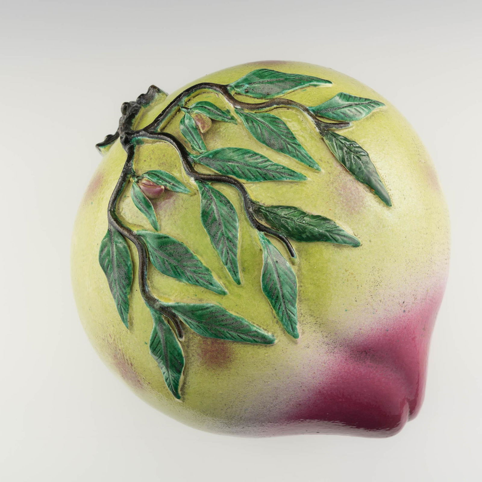 A Chinese famille rose porcelain peach, late 19th century (1 of 9)
