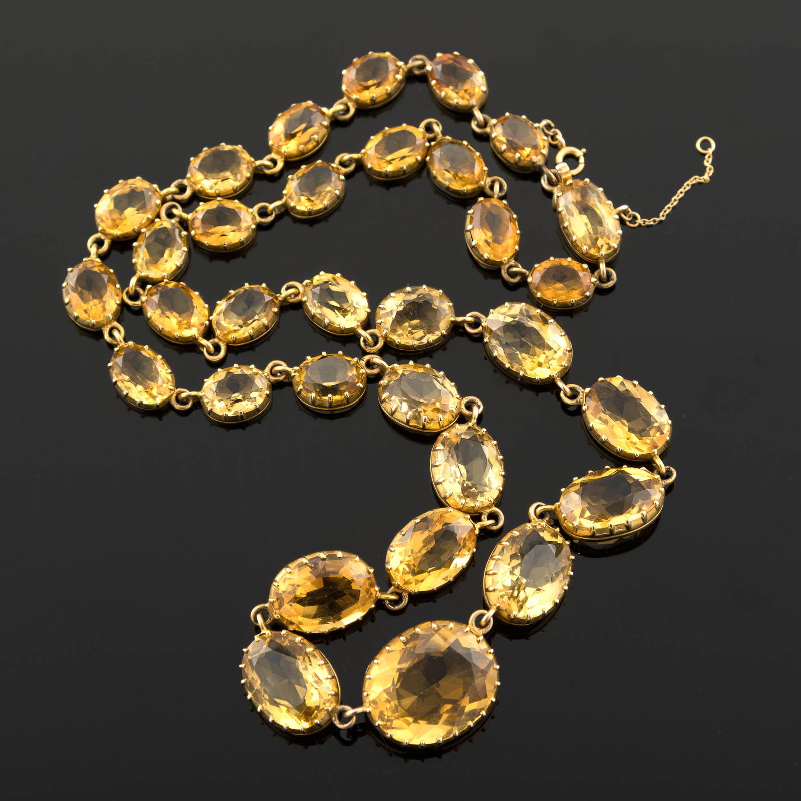 A fourteen karat gold and citrine necklace (1 of 4)