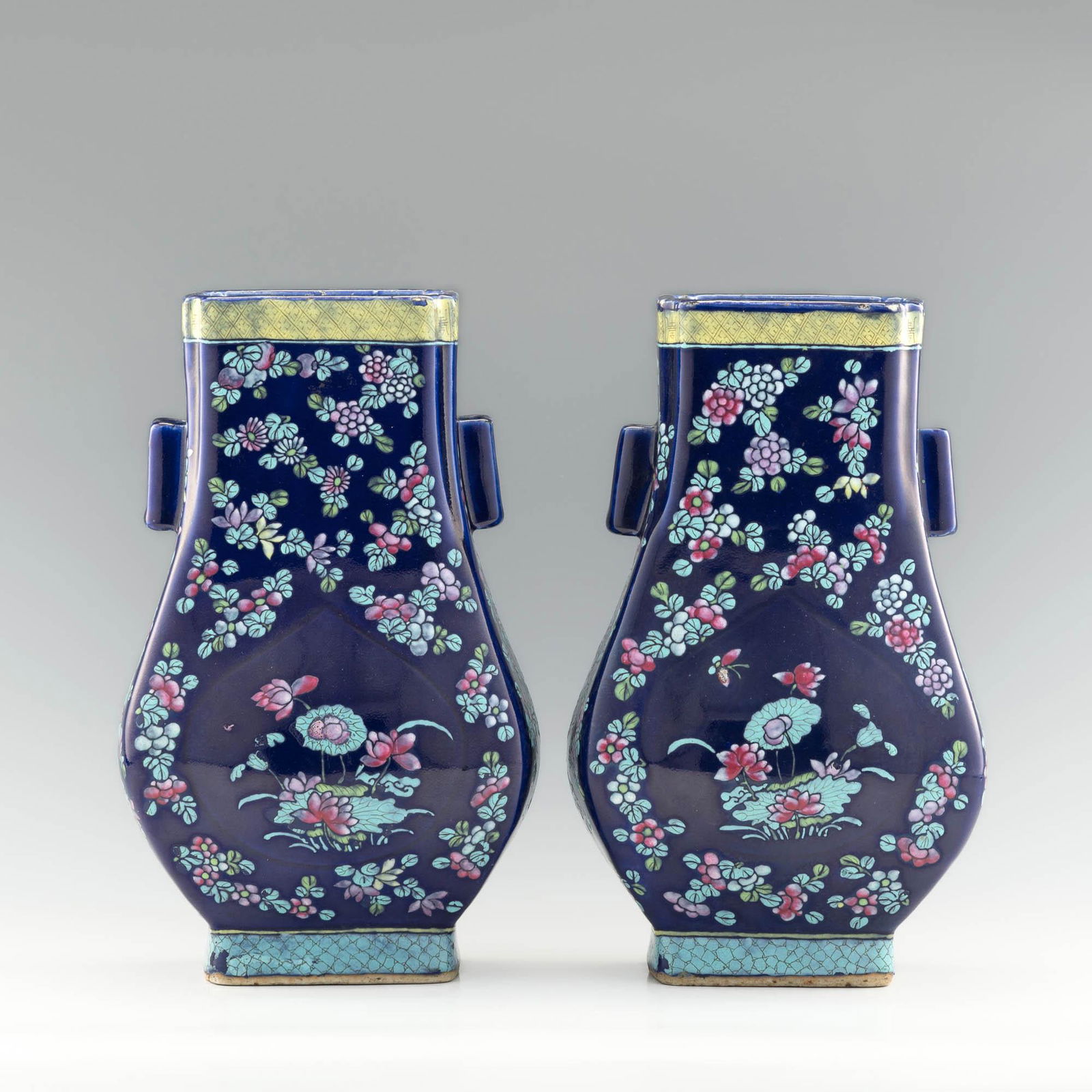 A pair of Chinese enameled hu vases, 19th century (1 of 11)