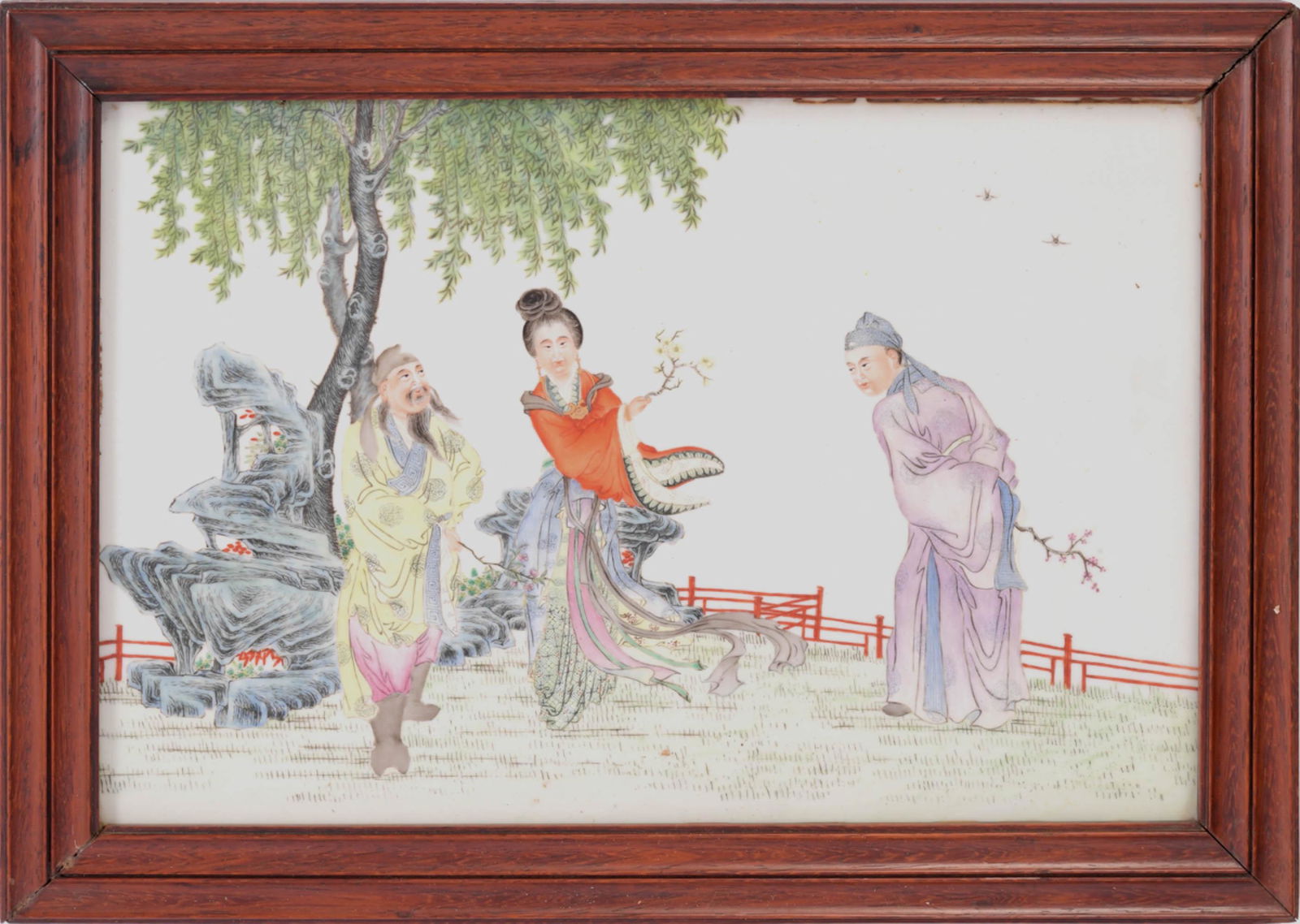 A Chinese horizontal famille rose plaque, Republic period (1 of 15)