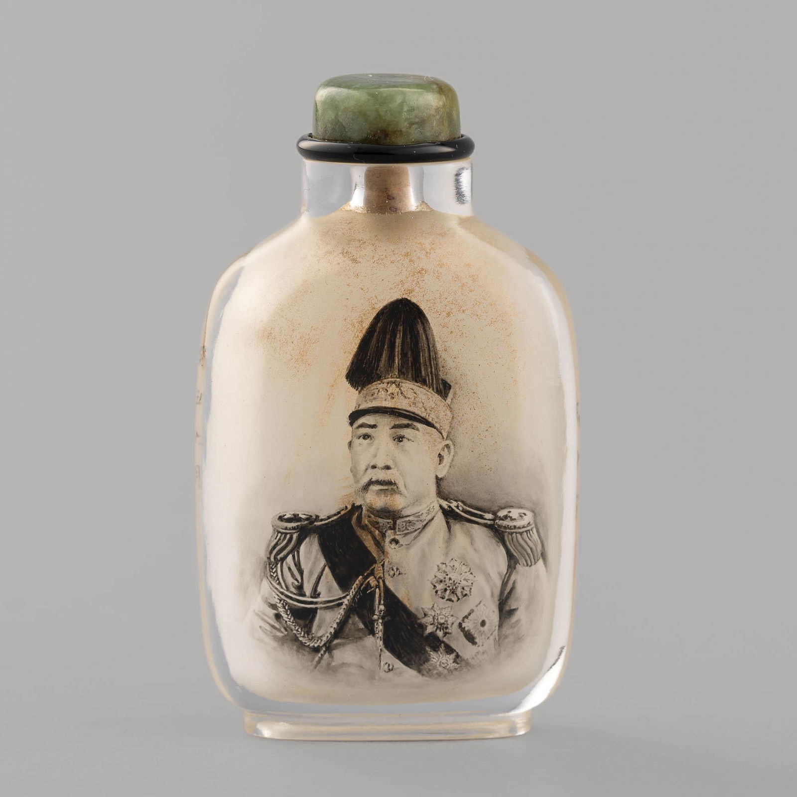 A Chinese inside-painting portrait of Yuan Shikai snuff bottle, attributed to Ma Shaoxuan (Chinese, (1 of 10)