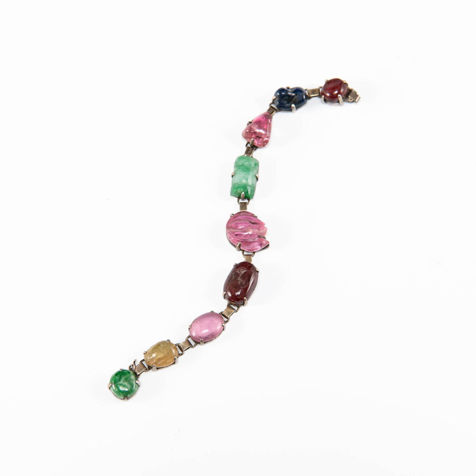 A Chinese varied stone bracelet, Republic period (1 of 4)