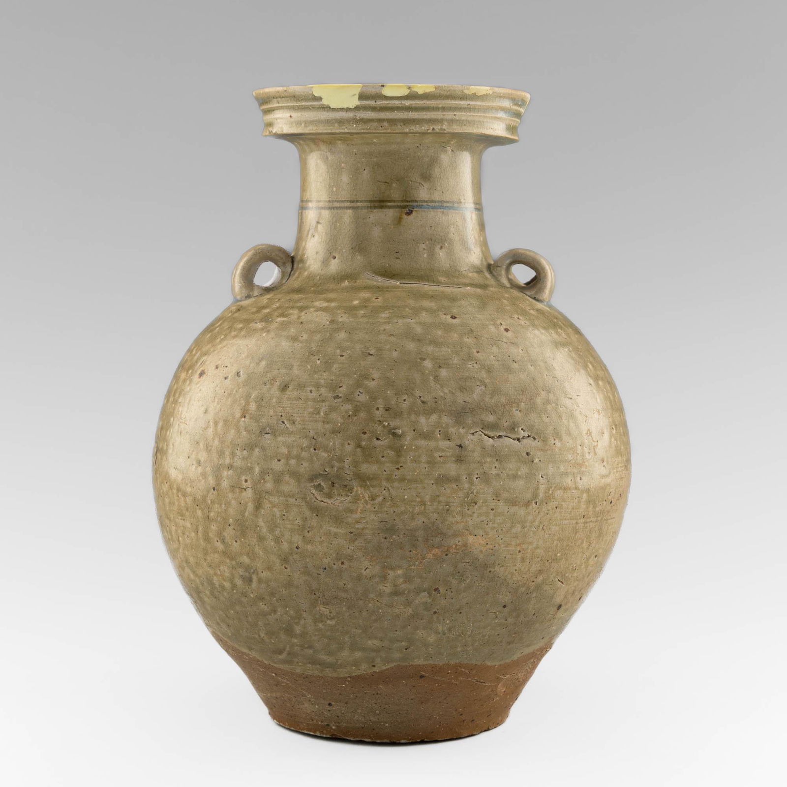A Chinese celadon amphora-mouth vase, Northern and Southern Dynasty (1 of 16)