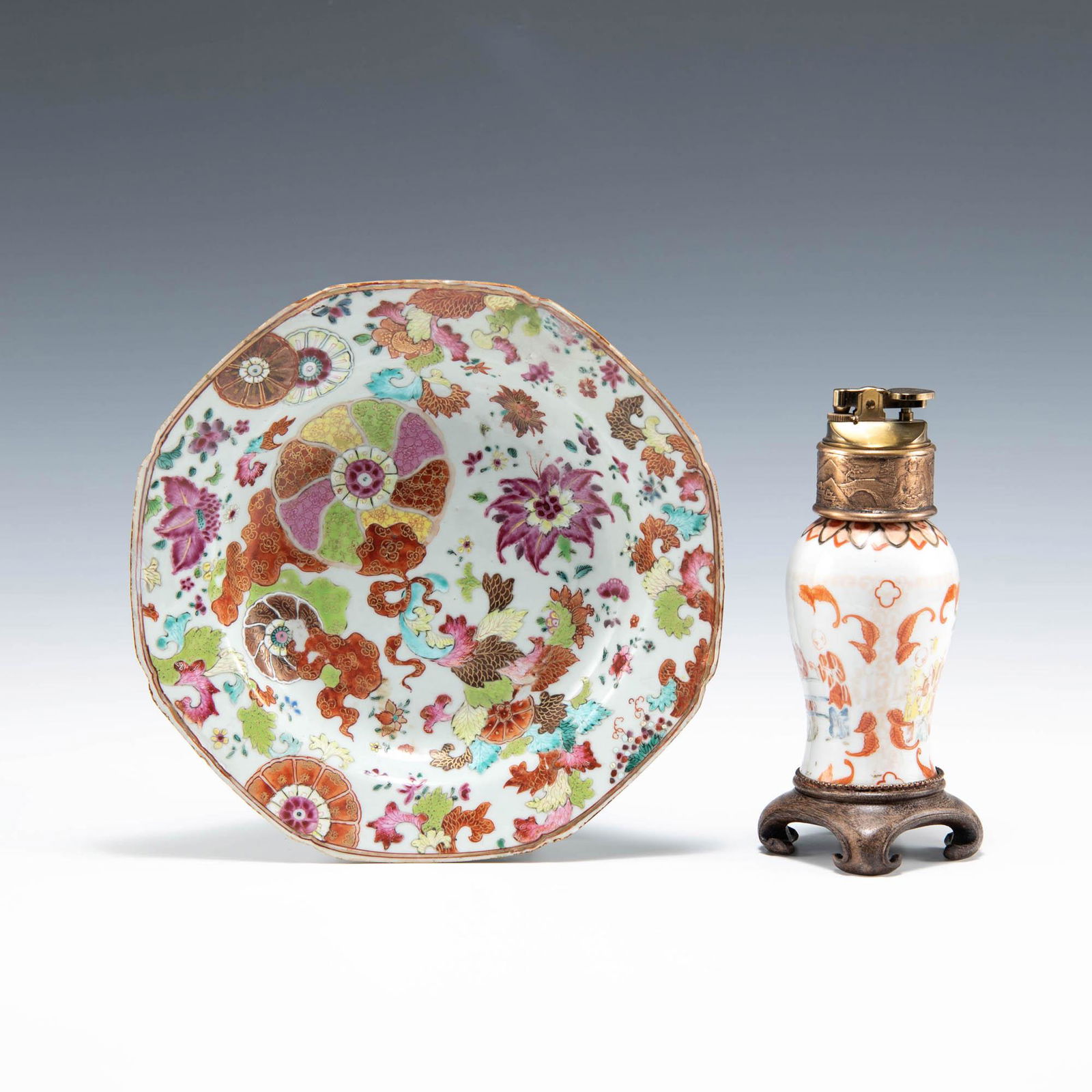 Two Chinese export famille rose porcelains, 18th century (1 of 4)