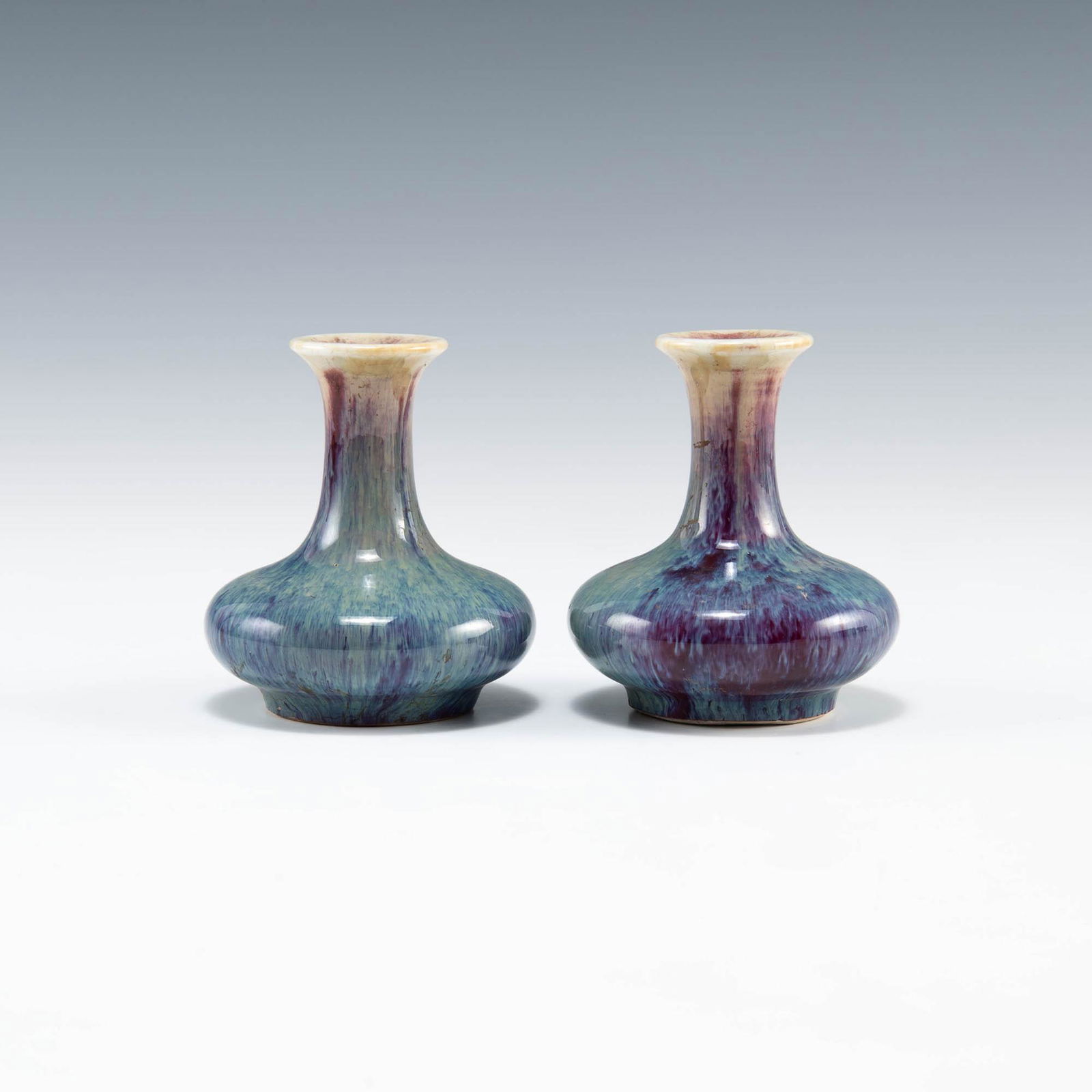 A pair of Chinese flambe vases, 19th century (1 of 6)