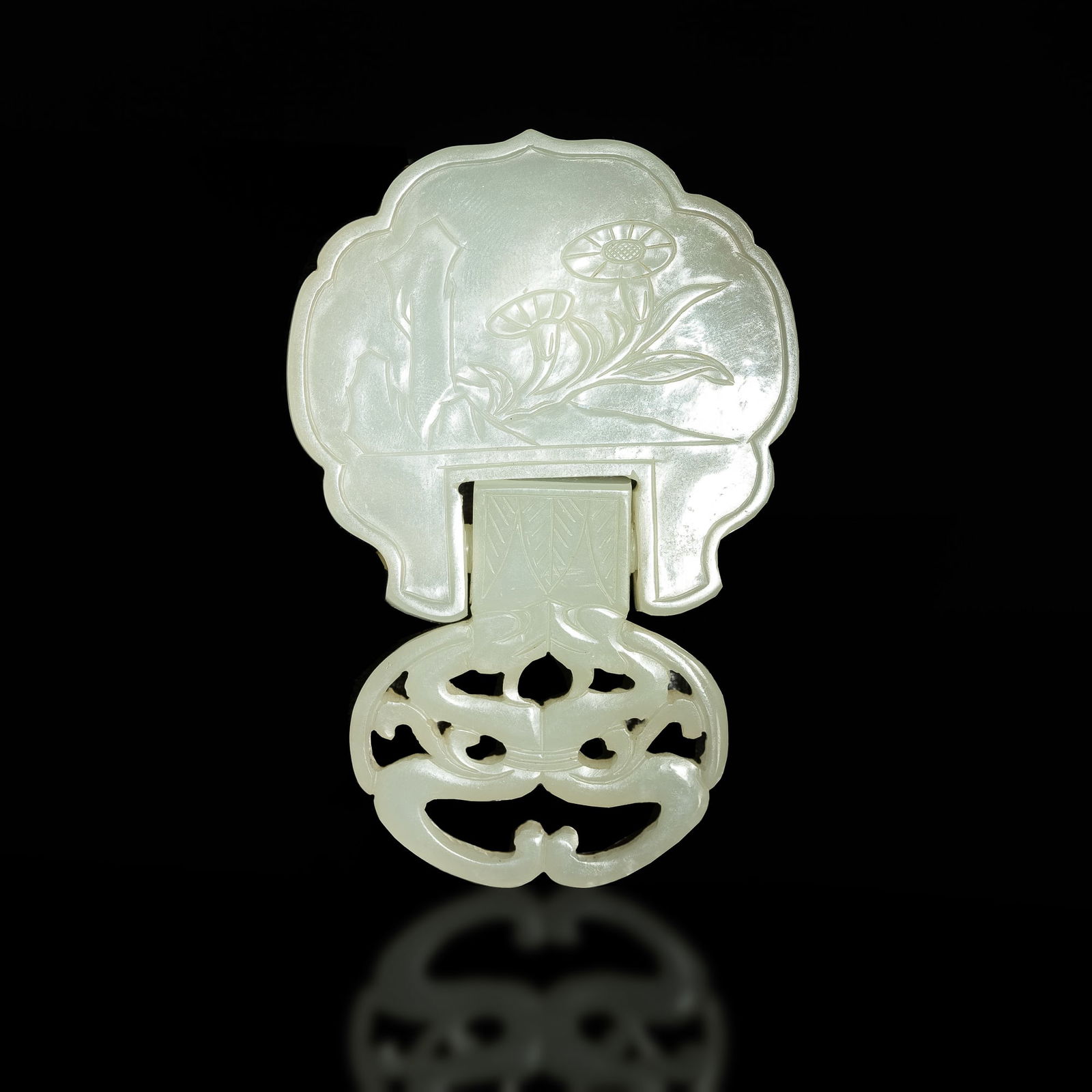 A Chinese jade 'chilong' toggle, 18th century (1 of 6)