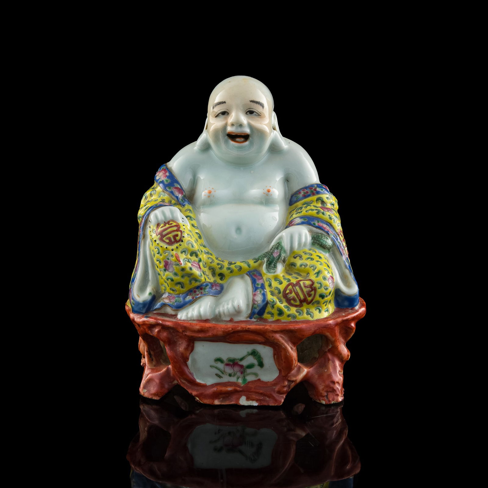 A Chinese famille rose Buddha figure, Republic period (1 of 10)
