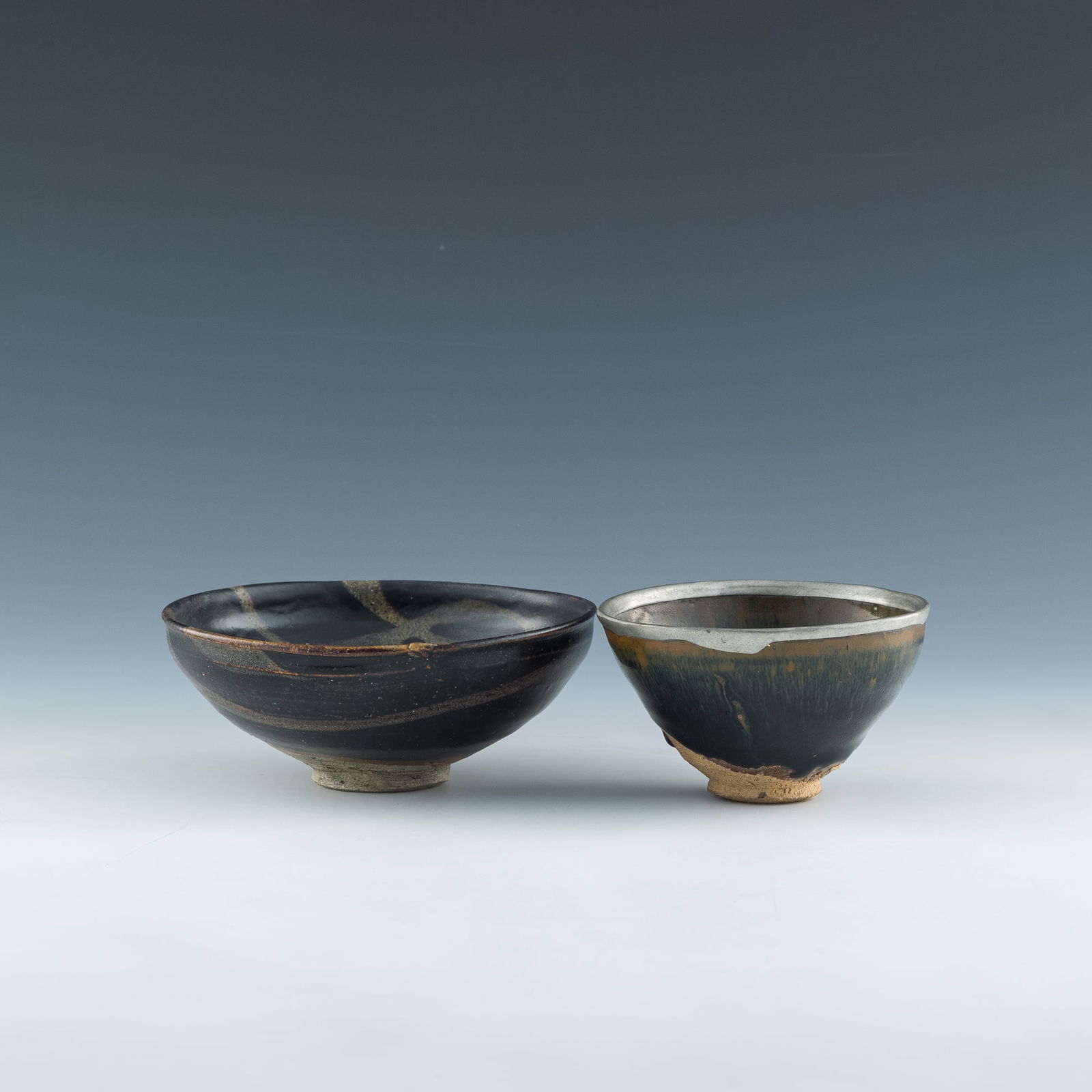 Two Chinese black-glazed bowls, Song dynasty (1 of 9)