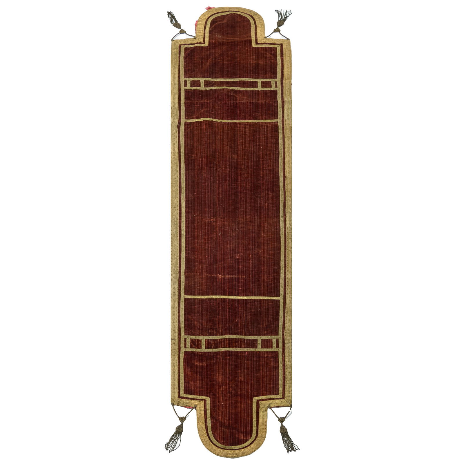 A Chinese embroidered table cloth, 19th century (1 of 5)