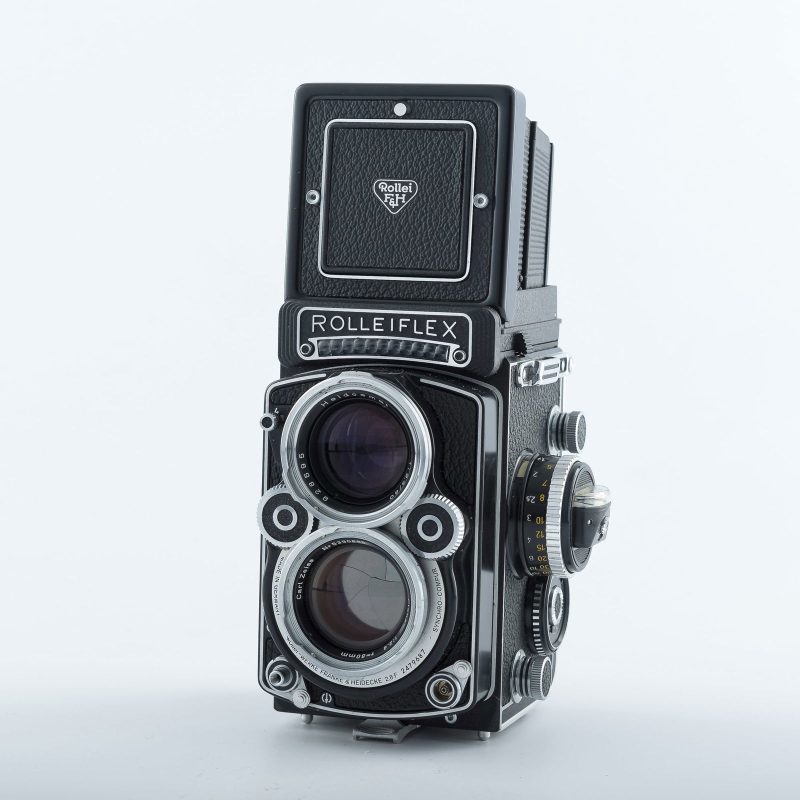 A Rollei Rolleiflex 2.8F "White Face" K7F3 camera, around 1971-1973 (1 of 15)