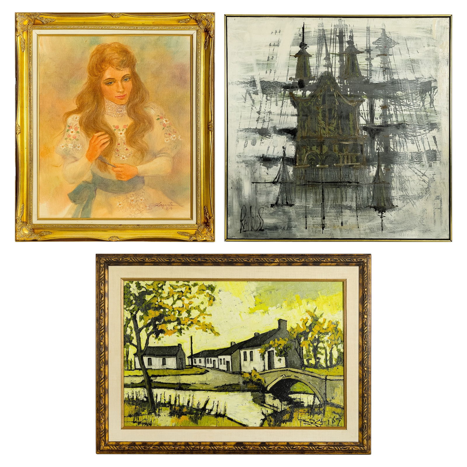 Attributed to Lee Reynolds (b. 1936); Jacques Pergel (b. 1924); Lazarte (20th century), 'Ghost Ship' (1 of 12)