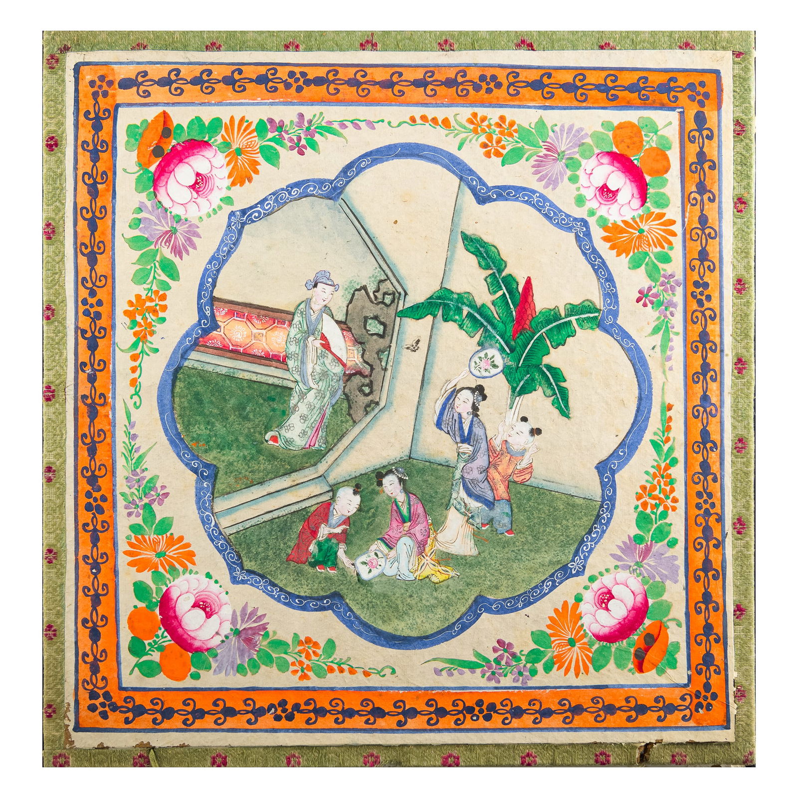 A Chinese export painted box, late 19th century (1 of 7)