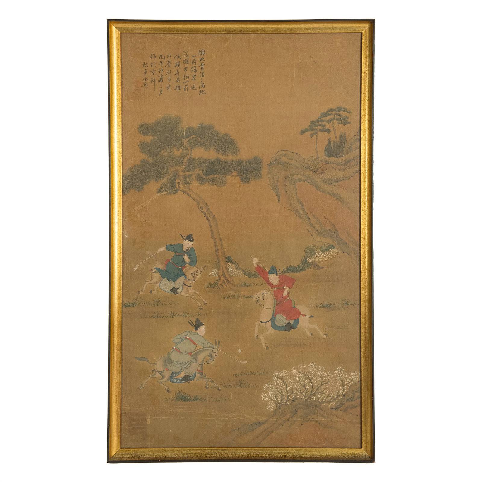 A Chinese 'polo scene' painting, by Yu Ji (Chinese, 1738-1823) (1 of 6)