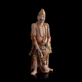 A Chinese porcelain statue of Jigong, by Hong Yisheng, Republic period