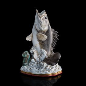 A Chinese porcelain fish, Qing dynasty