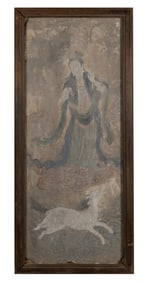 A Buddhist wall mural, Yuan dynasty