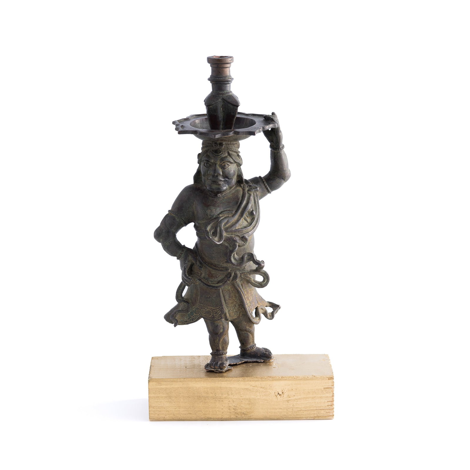 A Chinese bronze foreign tribute bearer, Ming dynasty (1 of 11)