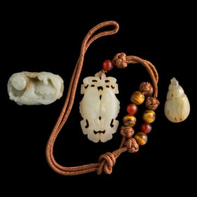 Three assorted jade carvings, 18th/19th century