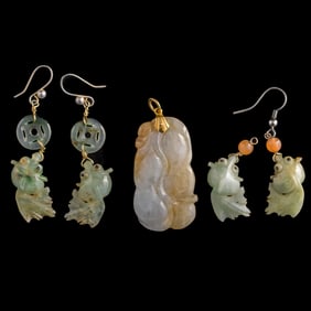 Five Chinese jadeite jewelry, Republic period