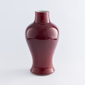 A Chinese Langyao red-glazed vase, 18th century