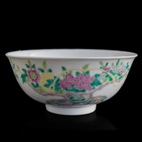 A Chinese famille rose 'floral' bowl, Republic period