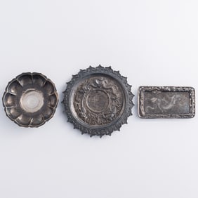 Three Chinese silver dishes, 19th/early 20th century