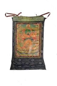 A Tibetan thangka, 19th century
