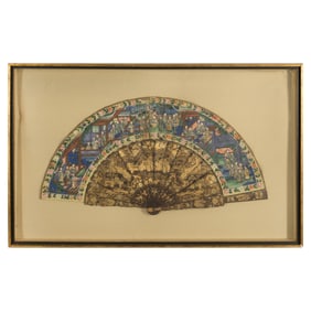 A Chinese export fan, 19th century
