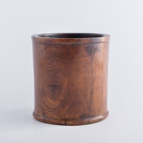 A Chinese Huanghuali brush pot, 18th century