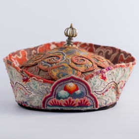 A Chinese monk's hat, 18th century