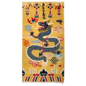 A Chinese 'dragon' carpet, Qing dynasty