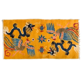 A Chinese 'dragon and phoenix' carpet, Qing dynasty