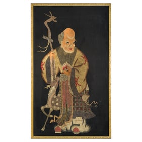 A Chinese 'Shou' embroidery, Republic period