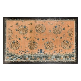 A Chinese embroidered table frontal, 19th century