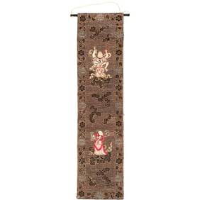 A Chinese embroidered 'figural' hanging panel, 19th century