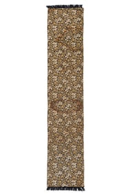 A Chinese black-ground brocade 'dragon' table cloth, late 19th century